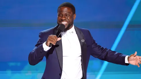 Host Kevin Hart speaks onstage during the 2025 BET Awards at Peacock Theater on June 09, 2025 in Los Angeles, California.