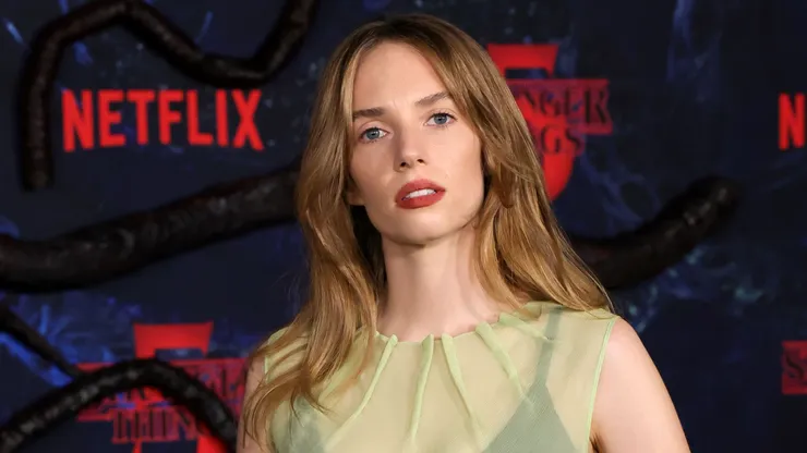 Maya Hawke attends the Los Angeles Premiere of Netflix's "Stranger Things" Season 5 at TCL Chinese 6 Theatres on November 06, 2025 in Hollywood, California.