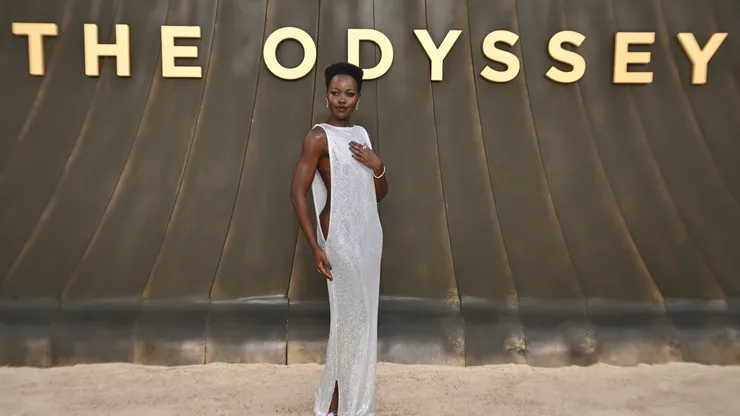 Lupita Nyong'o attends 'The Odyssey' London Premiere at Odeon Luxe Leicester Square on July 06, 2026 in London, England.