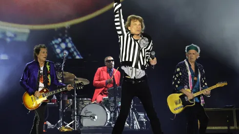 (L-R) Ron Wood, Steve Jordan, Mick Jagger and Keith Richards of the Rolling Stones perform onstage at SoFi Stadium on July 13, 2024 in Inglewood, California.