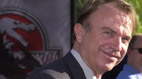 Actor Sam Neill attends the premiere of the Universal Pictures film Jurassic Park III July 16, 2001 at Universal Studios in Burbank, CA.