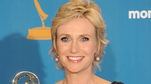 Actress Jane Lynch, winner of the Supporting Actress in a Comedy Series Award for "Glee" poses in the press room at the 62nd Annual Primetime Emmy Awards held at the JW Marriott Los Angeles at L.A. Live on August 29, 2010 in Los Angeles, California.
