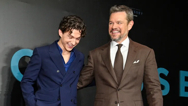 Tom Holland and Matt Damon.