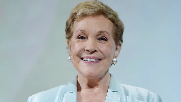 Dame Julie Andrews stands on stage as she is awarded the Golden Lion for Lifetime Achievement during the 76th Venice Film Festival at Sala Grande on September 02, 2019 in Venice, Italy.