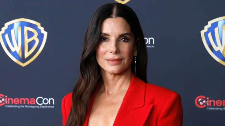 Sandra Bullock promotes the upcoming film "Practical Magic 2" at the Warner Bros. Pictures presentation at The Dolby Colosseum at Caesars Palace during CinemaCon, the official convention of Cinema United, on April 14, 2026 in Las Vegas, Nevada.