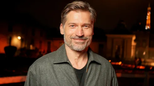 Nikolaj Coster-Waldau poses backstage prior to the "Le Defile Walk Your Worth" By L'Oreal Paris Womenswear Spring/Summer 2023 show