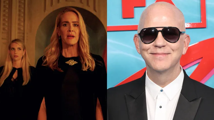 Sarah Paulson and Emma Roberts in American Horror Story: Coven / Ryan Murphy attends FX's "The Shards" World Premiere
