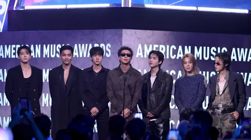 Jungkook, V, Jin, RM, Suga, Jimin and J-Hope of BTS.