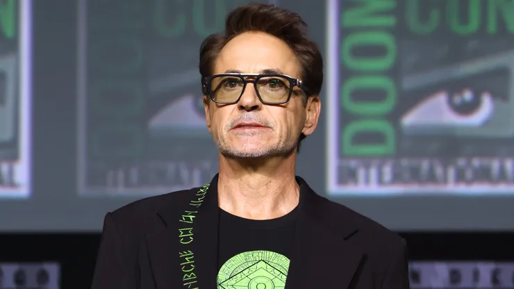 Robert Downey Jr. is seen onstage during the Marvel Studios Panel at 2026 San Diego Comic-Con