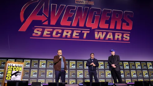 Kevin Feige, Anthony Russo and Joe Russo at an event for Avengers: Secret Wars