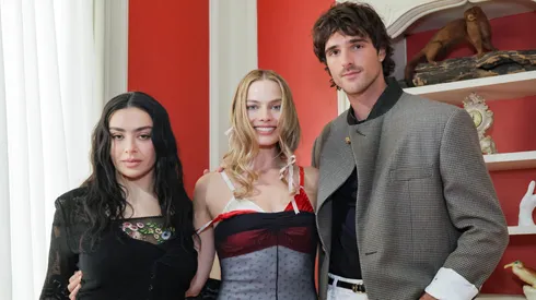 Margot Robbie, Jacob Elordi and Charli XCX from 'Wuthering Heights' appear on SiriusXM's 'The Julia Cunningham Show' at Greystone Mansion on January 28, 2026 in Beverly Hills, California.