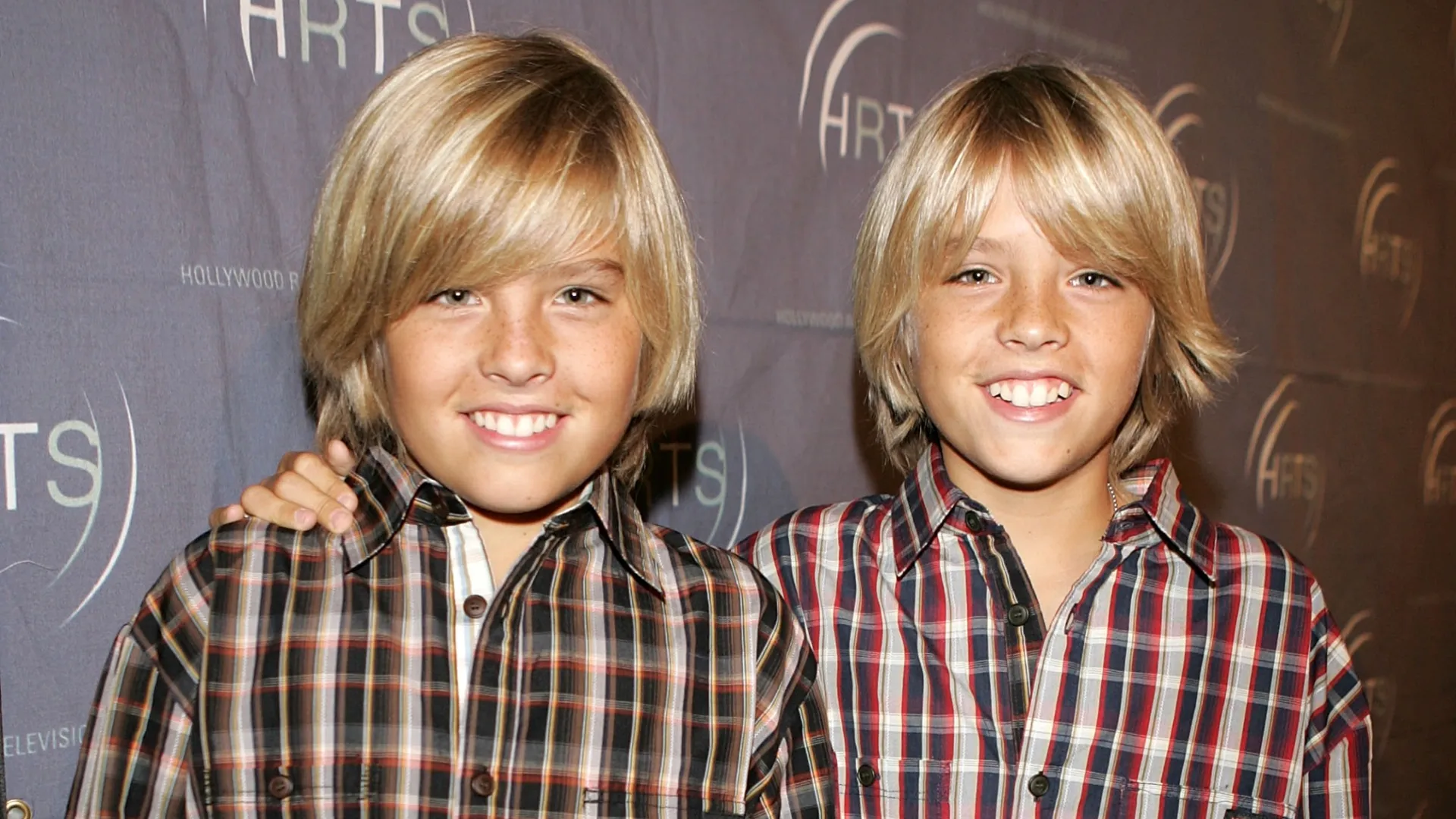 Actors Dylan Sprouse and Cole Sprouse arrive at the Hollywood Radio and Television Society presents “Kids Day 2005” at the Hollywood Palladium on August 10, 2005 in Hollywood, California. (Photo by Kevin Winter/Getty Images for HRTS)