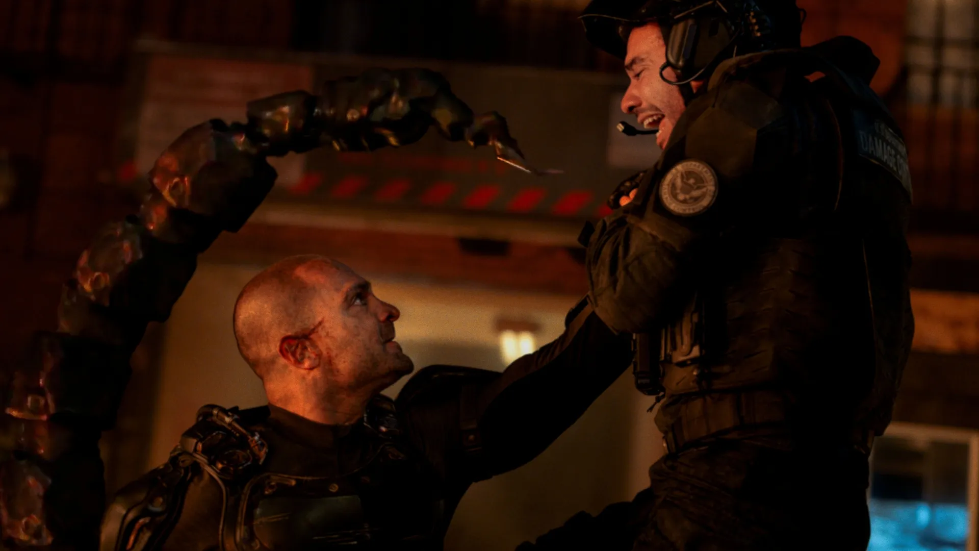 Benedict Cezair-Thompson and Michael Mando in Spider-Man: Brand New Day (Source: IMDb)