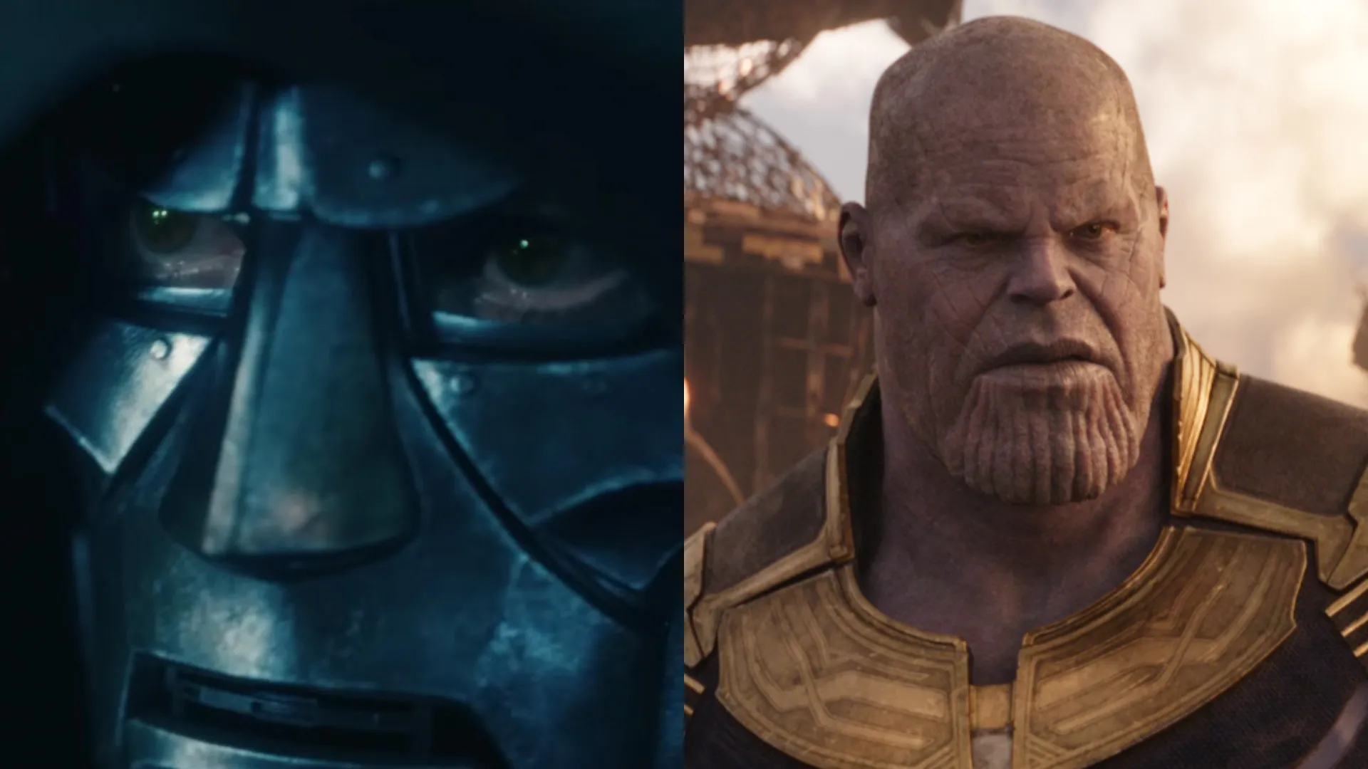 Dr. Doom in Avengers: Doomsday and Thanos in Avengers: Infinity War (Source: IMDb)