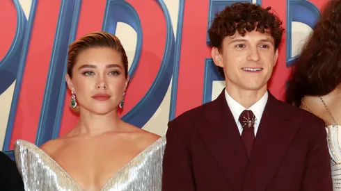 Florence Pugh and Tom Holland at the Spider-Man: Brand New Day UK premiere
