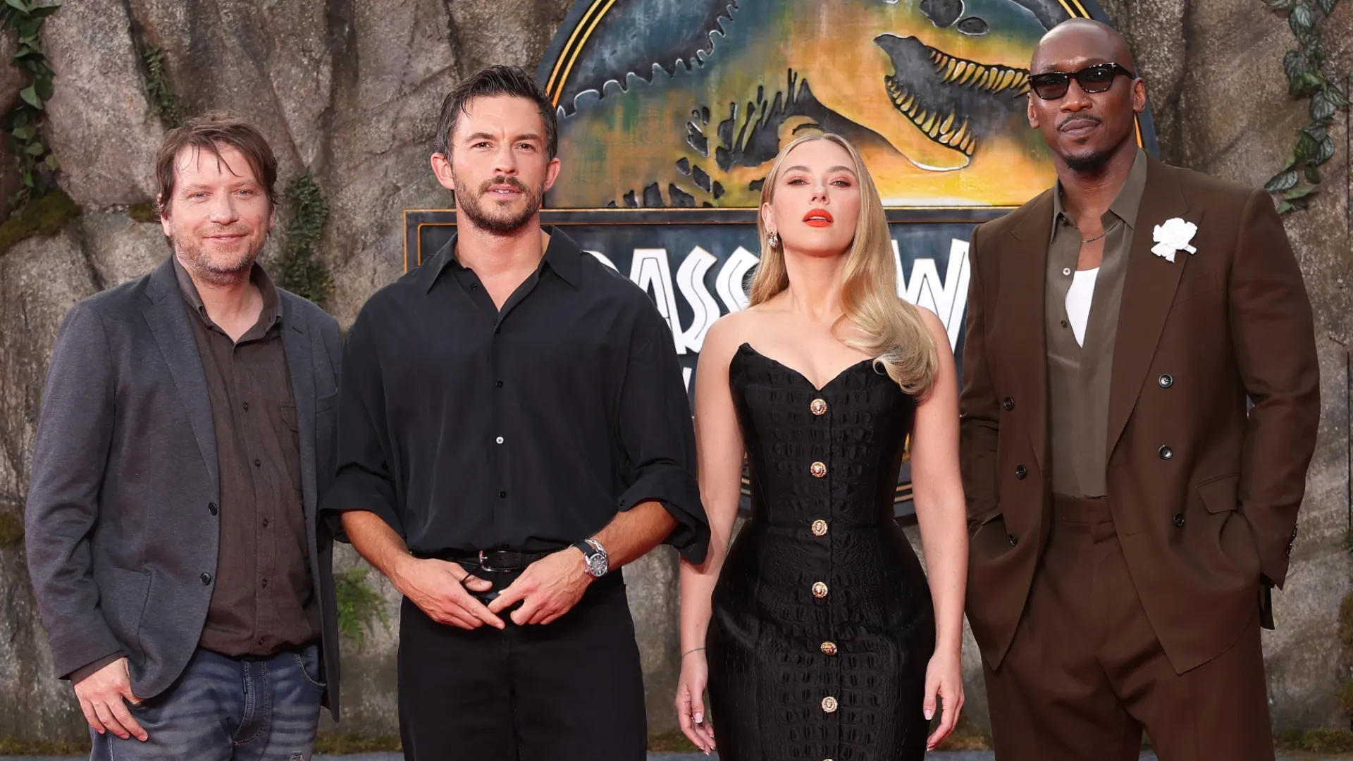 Gareth Edwards, Jonathan Bailey, Scarlett Johansson and Mahershala Ali (Source: Gerald Matzka/Getty Images)