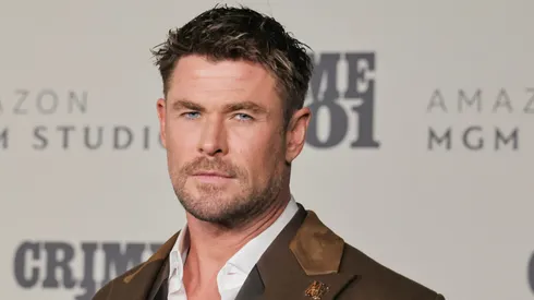 Chris Hemsworth attends the world premiere of Amazon MGM Studios' "Crime 101" at The United Theater on Broadway on February 10, 2026 in Los Angeles, California.