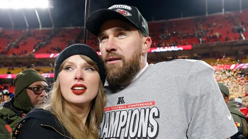 Taylor Swift and Travis Kelce.