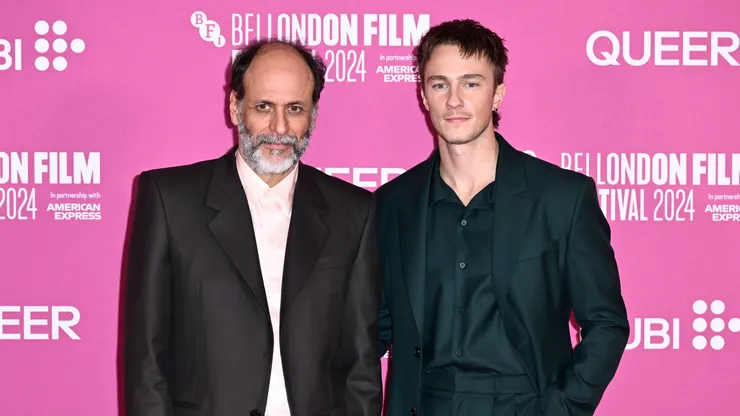 Luca Guadagnino and Drew Starkey attend the "Queer" special presentation during the 68th BFI London Film Festival at The Royal Festival Hall on October 17, 2024 in London, England.