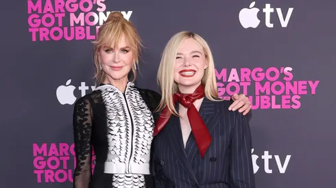 Nicole Kidman and Elle Fanning attend Apple's "Margo's Got Money Troubles" premiere at Regal Union Square on April 08, 2026 in New York City.