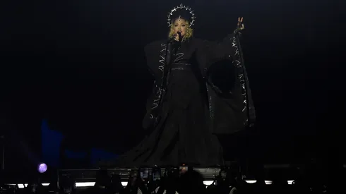 American singer Madonna performs on stage during a massive free show to close "The Celebration Tour" at Copacabana Beach on May 04, 2024 in Rio de Janeiro, Brazil.