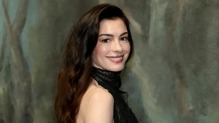 Anne Hathaway attends the Ralph Lauren fashion show during New York Fashion Week on February 10, 2026 in New York City.