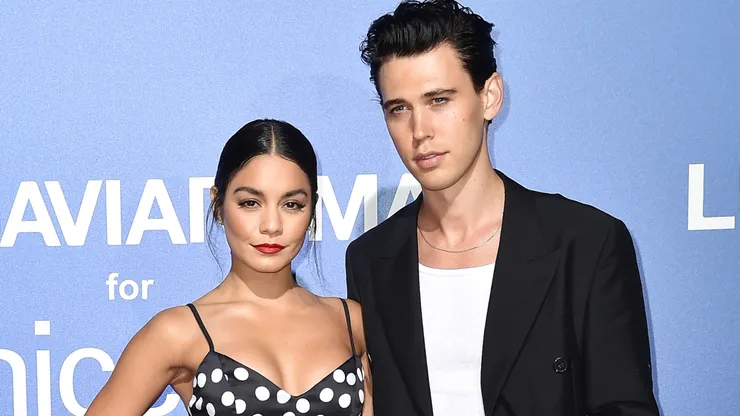 Vanessa Hudgens and Austin Butler attend the photocall at the Unicef Summer Gala Presented by Luisaviaroma at on August 09, 2019 in Porto Cervo, Italy.