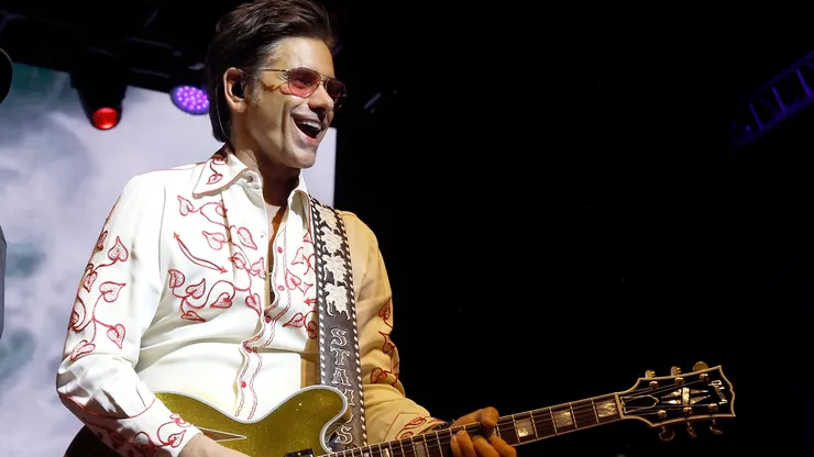 John Stamos of The Beach Boys performs at the Palomino Stage during the 2024 Stagecoach Festival at Empire Polo Club on April 28, 2024 in Indio, California.
