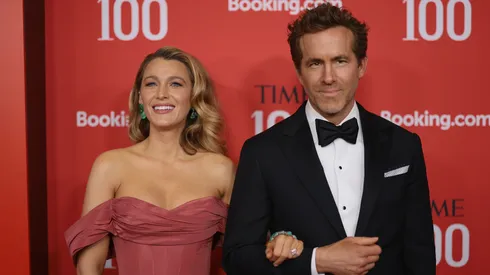 Blake Lively and Ryan Reynolds attend the 2025 TIME100 Gala at Jazz at Lincoln Center on April 24, 2025 in New York City.