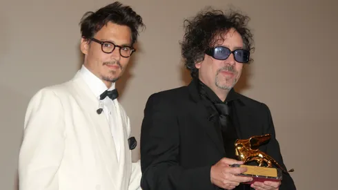 Actor Johnny Depp and director Tim Burton attend the Tim Burton Golden Lion For Lifetime Achievement Award ceremony in Venice during day 8 of the 64th Venice Film Festival on September 5, 2007 in Venice, Italy.