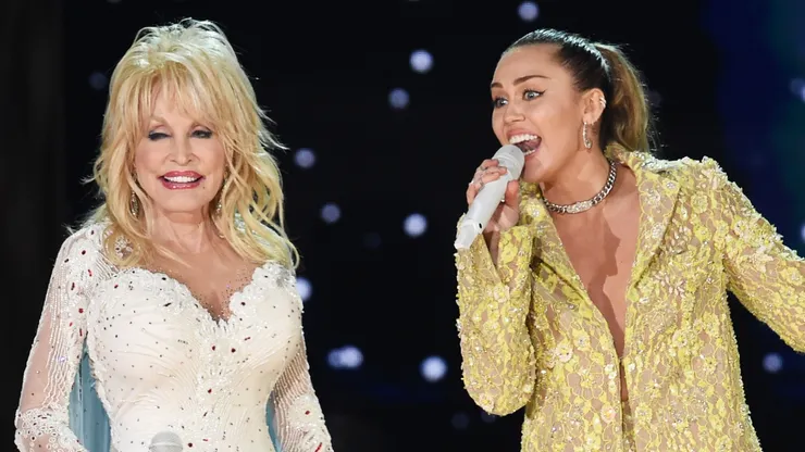 Dolly Parton and Miley Cyrus.